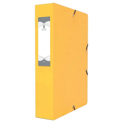 Bo&icirc;te de classement - 24x32 Dos 60 mm - Jaune - FIDUCIAL 