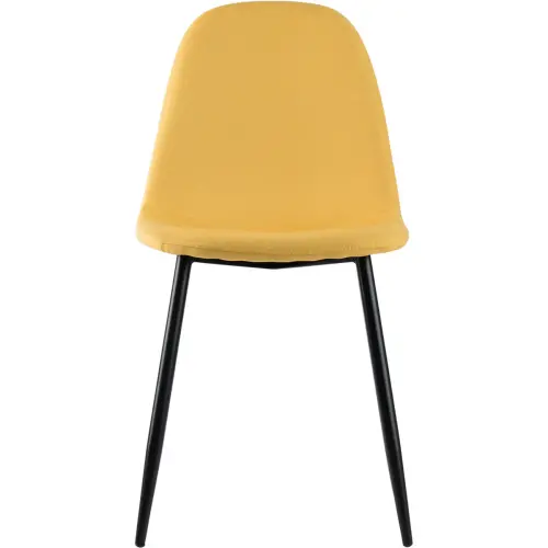 2 Chaises MUST H87 x P54 x L45 cm pied noir assise safran montées