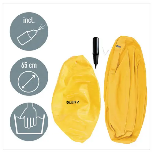 Ballon assise ergonomique Ergo Cosy Active - &Oslash;  65 cm - Jaune - Leitz 
