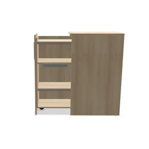 Tour de rangement ouverture à gauche H1300 acacia clair