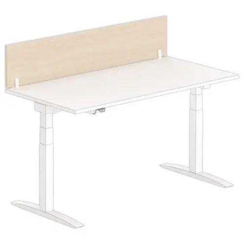 Cloisonnette pour bureau L. 160 acaciaclair/blanc