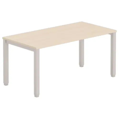 Bureau Bruxelles – 160 x 80 cm – Plateau acacia et pieds aluminium - FIDUCIAL