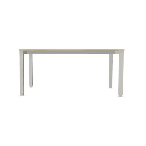 Bureau Bruxelles – 160 x 80 cm – Plateau acacia et pieds aluminium - FIDUCIAL