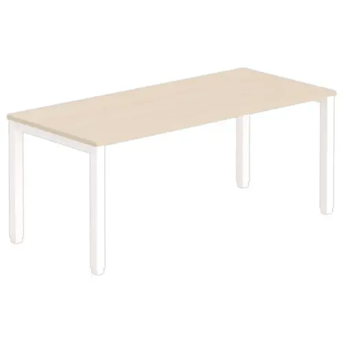 Bureau BRUXELLES 180 x 80 acacia - pieds blancs