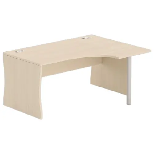 Bureau BUDAPEST compact retour à droite acacia L160