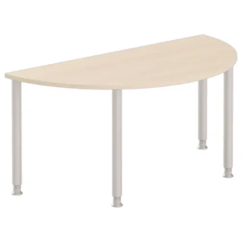 Complément demi rond 160 acacia clair/alu