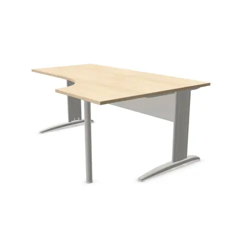 Bureau BUENOS AIRES compact retour &agrave; droite acacia/alu, L180 
