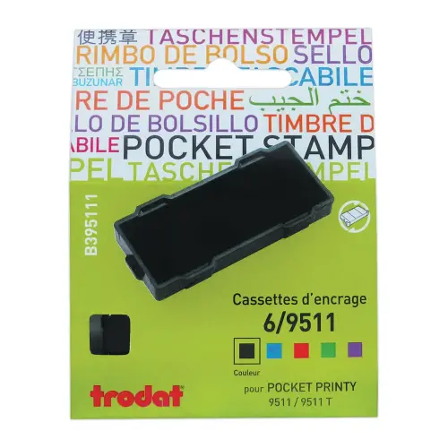 3 Encriers Trodat 6/9511 encre noire 