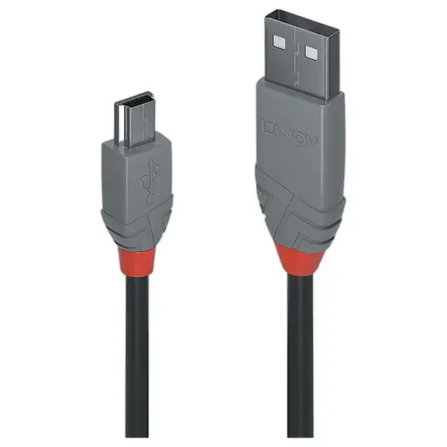 Câble USB Anthra Line 2.0 - Type A vers Mini-B - 1m - LINDY