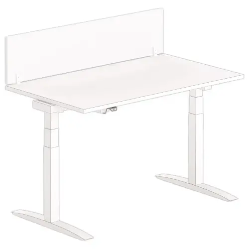 Cloisonnette pour bureau L 140 blanc/blanc