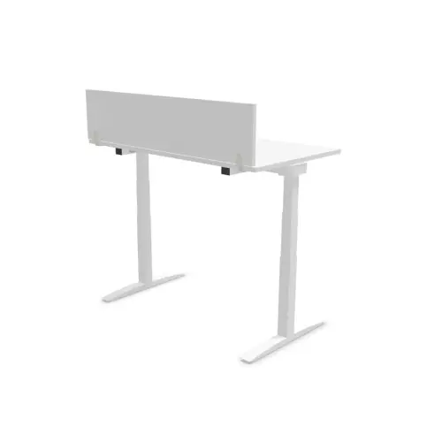 Cloisonnette pour bureau L. 140 blanc/alu 