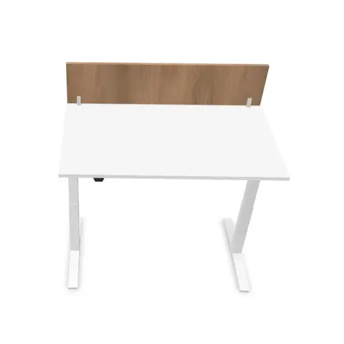 Cloisonnette pour bureau L. 140 noyer/alu 