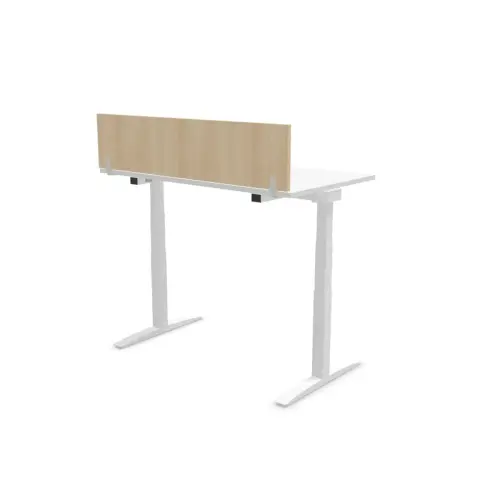 Cloisonnette pour bureau L. 140 acacia/alu