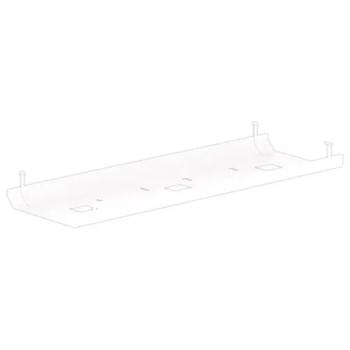 Goulotte double L 160 blanc