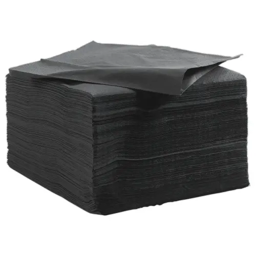 125 serviettes double épaisseur - 33x33cm - Noir - DUNI