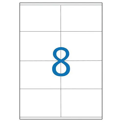 100 Planches d'étiquettes multiusages 105x70 mm soit 800 étiq/boîte