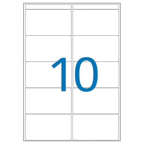 16 Planches d'étiquettes multi-usages 38,5x65 mm, blanc, 160 étiq.