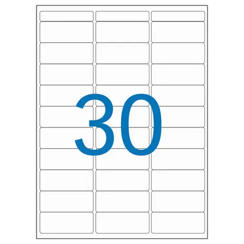 16 Planches d'étiquettes multi-usages 19x38 mm, blanc - 480 étiq.