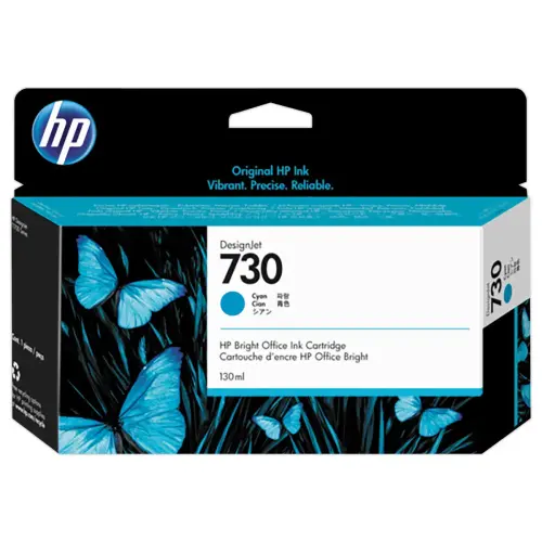 Cartouche d'encre 730 P2V62A - Cyan - HP