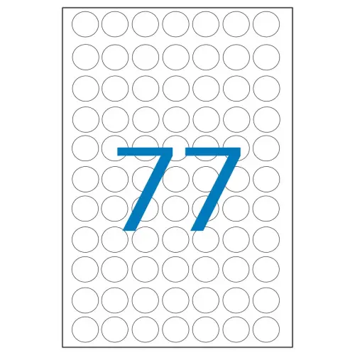 539 pastilles gommettes de signalisation rondes, &Oslash; 8mm, blanc 