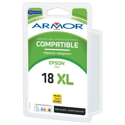 Cartouche ARMOR équiv. Epson T18XL jaune
