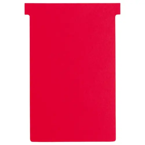 100 Fiches T pour planning - Taille 4 - Rouge - NOBO
