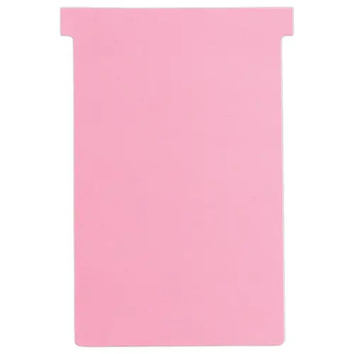 100 Fiches T pour planning - Taille 4 - Rose - NOBO