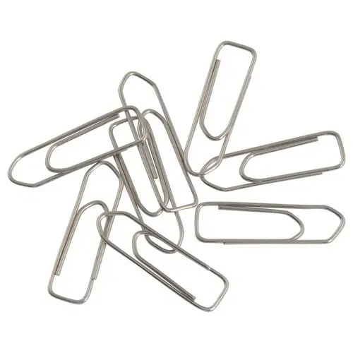 100 Trombones acier nickelé - 25 mm