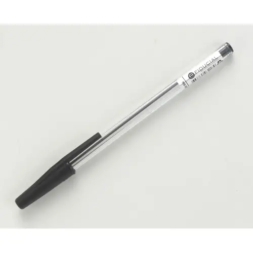 Stylo bille r&eacute;tractable - Avec grip - Ecriture moyenne - Noir - FIDUCIAL 