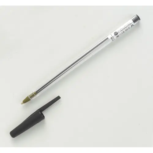 Stylo bille r&eacute;tractable - Avec grip - Ecriture moyenne - Noir - FIDUCIAL 