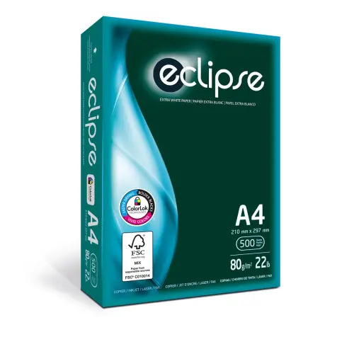 Ramettes de 500 feuilles de papier blanc Eclipse A4 80g