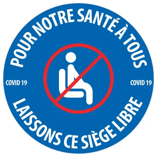 Adh&eacute;sif de marquage SIEGE INTERDIT 