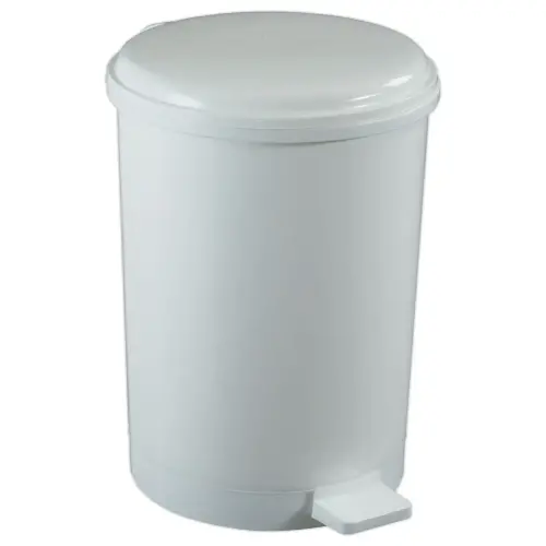 Poubelle à pédale plastique blanc 20 L