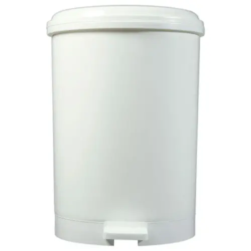 Poubelle à pédale plastique blanc 40 L