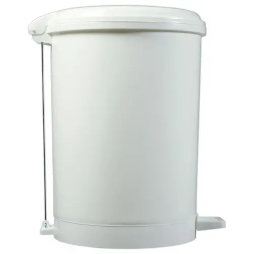 Poubelle à pédale plastique blanc 40 L