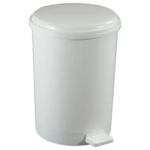 Poubelle à pédale plastique blanc 40 L