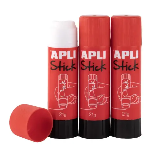 3 B&acirc;tons de colle (2 + 1 offert) - 21g - Apli 