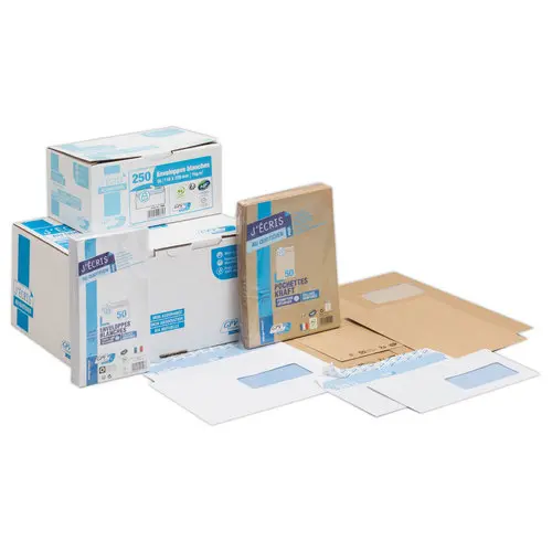 200 Enveloppes blanches avec fenêtre - 162 x 229 mm - GPV