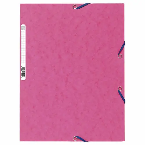 Chemise 3 rabats &agrave; &eacute;lastiques carte lustr&eacute;e - Rose - EXACOMPTA 