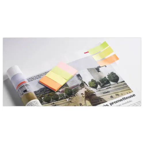 Marque-pages papier 2 x 5 cm - 4 couleurs vives - FIDUCIAL