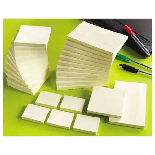 Bloc notes repositionnables - 7,6 x 12,7 cm - Jaune - FIDUCIAL