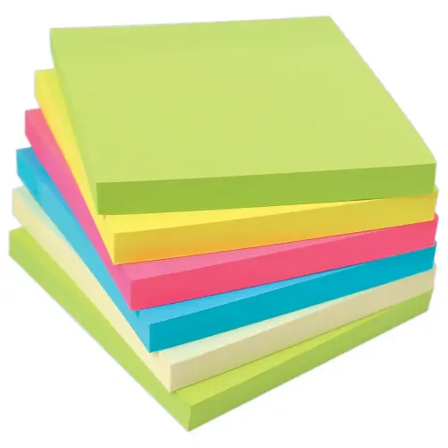 6 Blocs notes repositionnables super adhésives - 7,6 x 7,6 cm - FIDUCIAL OFFICE SOLUTIONS