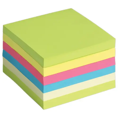 6 Blocs notes repositionnables super adhésives - 7,6 x 7,6 cm - FIDUCIAL OFFICE SOLUTIONS