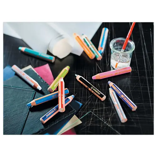 Crayons multi-surfaces woody 3in1 - Blanc - STABILO