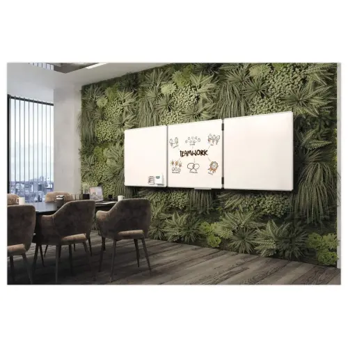 Tableau blanc triptyque UNITE PLUS - Surface émaillée - 90 x 120 cm - Legamaster