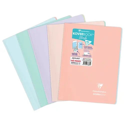Cahier spirale KOVERBOOK Blush A4 160 pages,5X5,90g