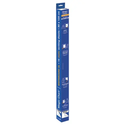 Rouleau 15 feuilles électrostatiques Magic Chart - Version tableau blanc - 90 x 120 cm - LEGAMASTER