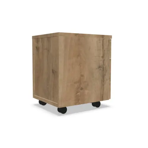 Caisson mobile mélamine 2 tiroirs 1 plumier Chêne veiné monté