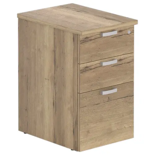 Caisson 3 tiroirs - Chêne veiné - P 80 cm