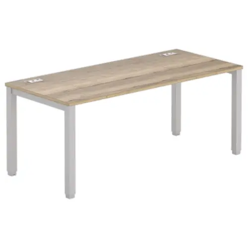 Bureau 180 x 80 ch&ecirc;ne vein&eacute; - pieds  aluminium 